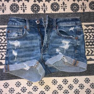 American Eagle Super Stretch Ripped Jean Shorts